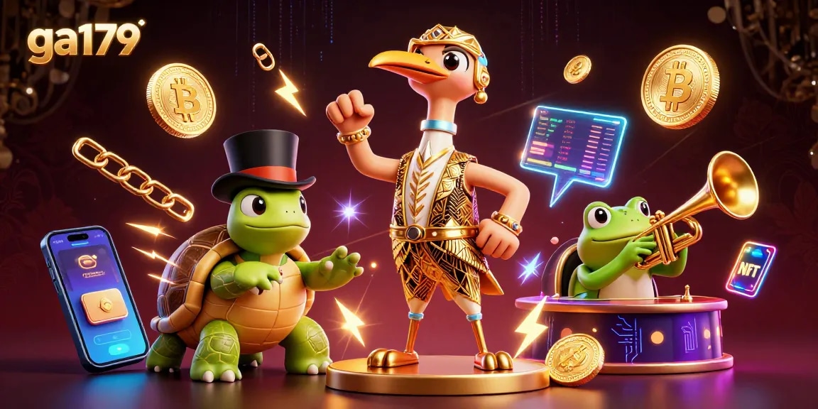 Engage in thrilling gameplay at ga179, featuring dynamic characters in a vibrant gambling scene.