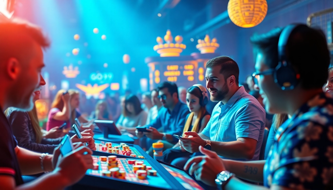 Experience the thrill of gaming at https://go99.cheap/ with a dynamic scene showcasing online casino excitement and modern technology.