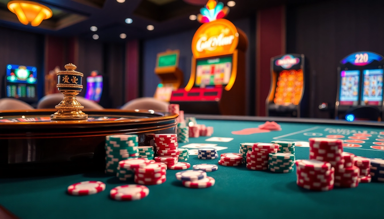 Experience thrilling moments at ca khia tv while playing poker and roulette in an elegant casino setting.