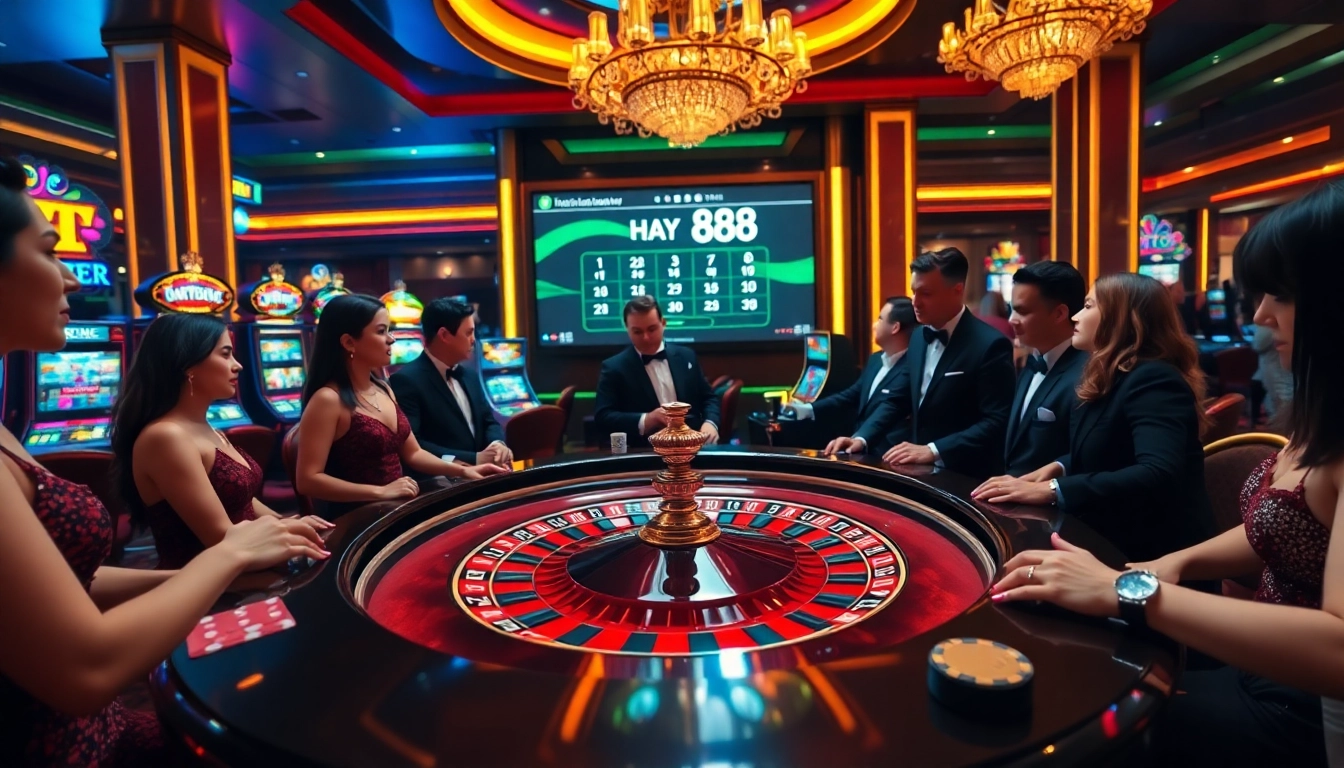 Experience exhilarating gameplay at https://hay88.my/ with vibrant casino tables and dynamic atmosphere.