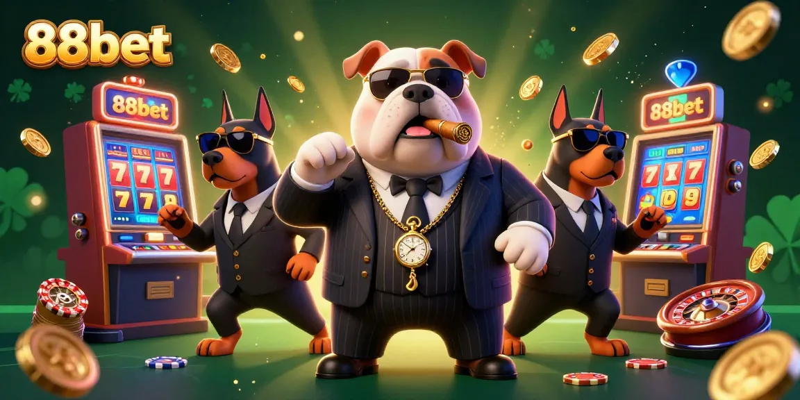 Experience the thrill of casino action with 88bet's vibrant 3D illustration featuring charismatic characters.