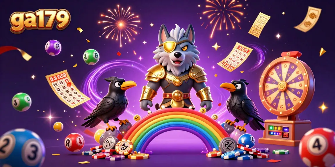 Experience thrilling gaming excitement at ga179 with colorful dynamic elements in a vibrant 3D scene.