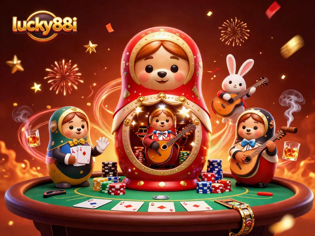 Experience thrilling gambling action with lucky88i in a vibrant, energetic casino scene.