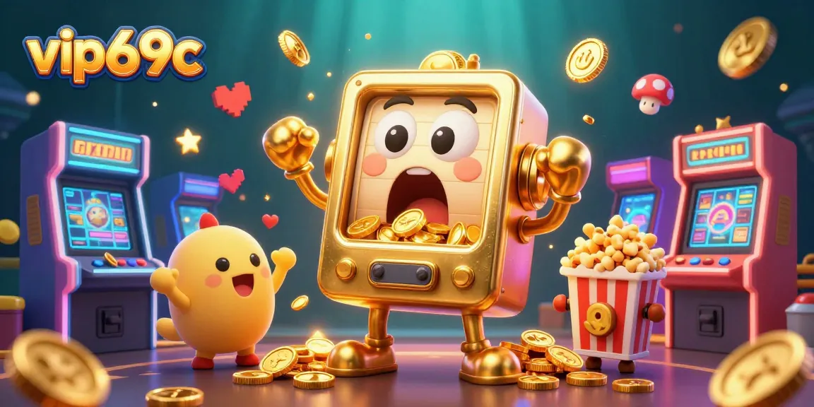 Engage with vip69c's thrilling jackpot adventure as the lucky golden slot machine celebrates!