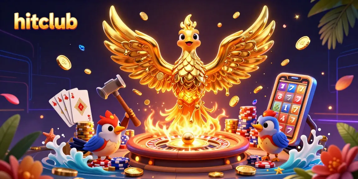 Hitclub immerses players in a rich online casino experience with golden phoenix and dynamic gaming elements.