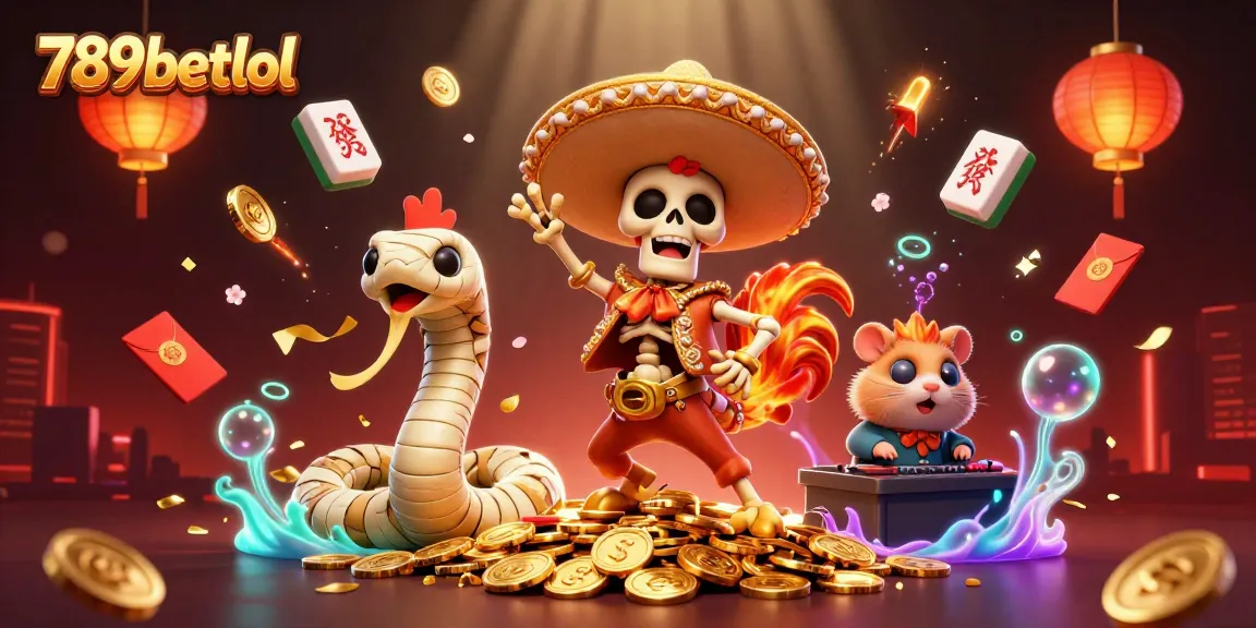 Experience exciting wins at 789betlol with vibrant gaming elements and characters celebrating.