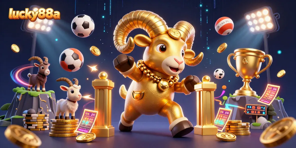 Experience thrilling gameplay at lucky88a with dynamic sports betting action in a vibrant 3D casino scene.