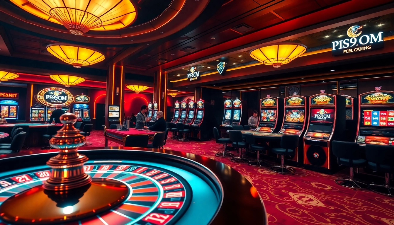 Experience the excitement of PS99 COM at a luxurious casino with roulette and poker games.