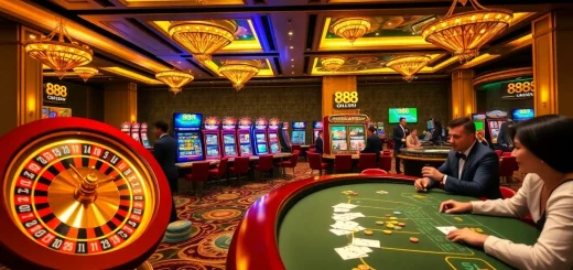 Experience the excitement of 888 NEW with thrilling online casino games and vibrant gambling elements.