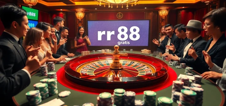 Engage in the excitement of rr88 gratis at a vibrant casino roulette table.