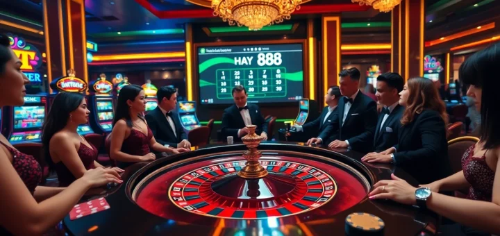 Experience exhilarating gameplay at https://hay88.my/ with vibrant casino tables and dynamic atmosphere.