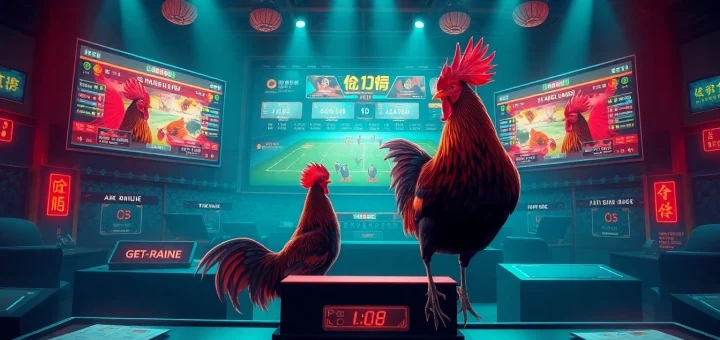 Engage in thrilling đá gà trực tiếp action with vibrant live betting visuals showcasing rooster fights.